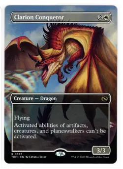 MTG Clarion Conqueror (Borderless), Tarkir: Dragonstorm (TDM) Near Mint Magic - Image 1