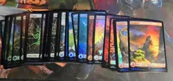 114 Full art Basic Lands 32 foil 82 regular MTG Magic the Gathering Lot - Image 1