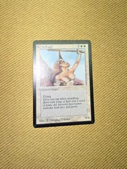 Magic the Gathering Serra Angel Beta Edition Moderate Play LP/MP 1993 - Image 1