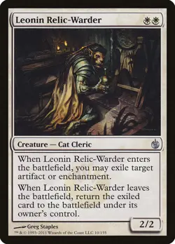 Leonin Relic-Warder [Mirrodin Besieged] Magic MTG - Image 1