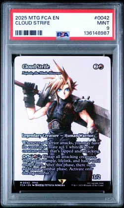 2025 MTG Final Fantasy Through The Ages #0042 Cloud Strife PSA 9 - Image 1