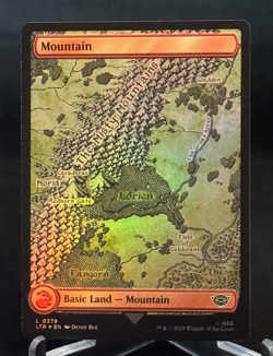 MTG LTR Lord of the Rings Middle-earth Foil Mountain (B) - Basic Land - Image 1