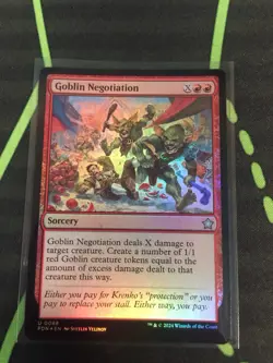 MTG Magic The Gathering Goblin Negotiations Foil FDN Red Sorcery Commander - Image 1