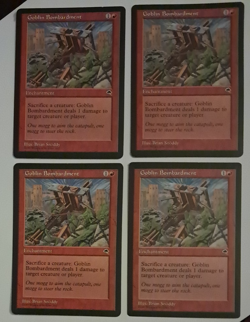 4x Goblin Bombardment MP MTG Magic the Gathering Tempest - Image 1