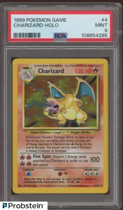 1999 Pokemon Game #4 Charizard - Holo PSA 9 MINT - Image 1
