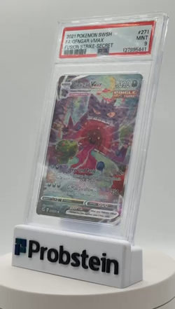 2021 Pokemon SWSH Fusion Strike Secret #271 FA Gengar VMax PSA 9 MINT - Image 2