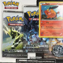 Pokemon Black & White Base 3 Pack Blister Booster Pack NEW Sealed Tepig - Image 3
