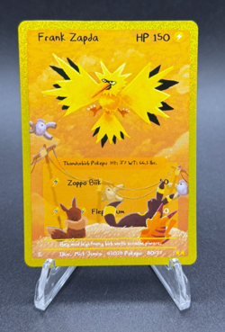 Frank Zapda Pokepu v2 Holo Zapdos Pokemon Fan Art Mick Junco 80/77 - Image 1