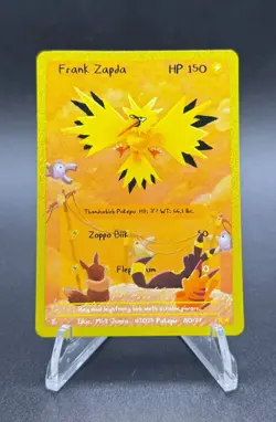 Frank Zapda Pokepu v2 Holo Zapdos Pokemon Fan Art Mick Junco 80/77 - Image 2