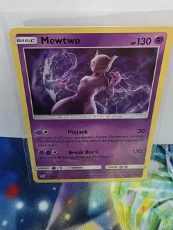 Pokemon Mewtwo Detective Pikachu 12/18 Holo Rare - Image 1