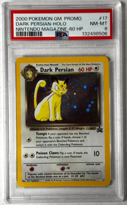Dark Persian Holo PSA 8 NM-MT (2000) Pokemon GM Promo #17 Nintendo Magazine-60HP - Image 1