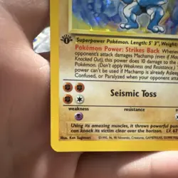 POKEMON TCG WOTC BASE SET MACHAMP #8/102 HOLO 1ST ED 1999 100HP STAGE 2 - Image 3