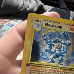 POKEMON TCG WOTC BASE SET MACHAMP #8/102 HOLO 1ST ED 1999 100HP STAGE 2 - Image 4