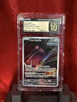 2023 Pokemon TCG Iron Jugulis #216/182 Paradox Rift - CGC 10 PRISTINE - Image 1