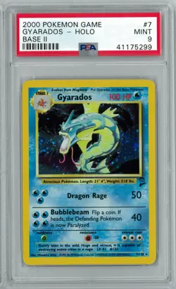 Pokemon Base Set 2 Gyarados 7/130 PSA 9 - Image 1