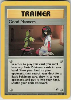 Pokemon Good Manners Uncommon Gym Heroes 111/132 MP - Image 1