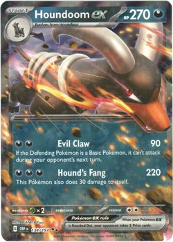 Houndoom ex - Double Rare - Obsidian Flames - Scarlet & Violet - Pokemon - Image 1