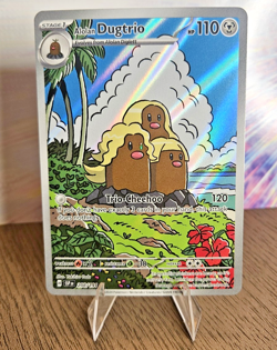 Alolan Dugtrio, Pokemon SV08: Surging Sparks Illustration Rare, 208/191 NM - Image 1