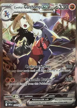 Pokemon TCG Destined Rivals Cynthia's Garchomp EX #232/182 SIR NM+ - Image 1