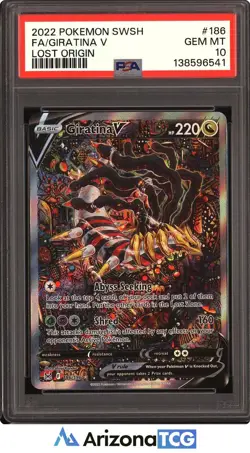 Pokemon 2022 Giratina V 186/196 Alt Art Lost Origin GEM MINT PSA 10 - Image 1