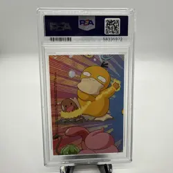 Surfing Pikachu Pokemon 2000 Topps Animation Series 2 Stick On English #8 PSA 8 - Image 3