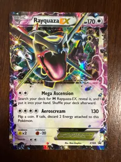 Rayquaza EX XY69 Shiny Black Star Promo 2015 Pokemon TCG Ultra Holo Rare - Image 2