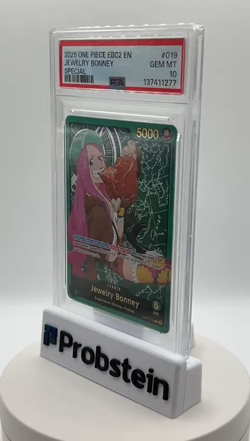 2025 ONE PIECE EB02 EXTRA BOOSTER ANIME 25TH COLL #019 JEWELRY BONNEY PSA 10 - Image 2