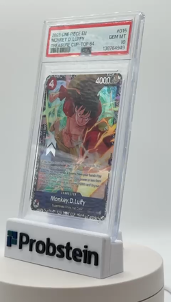 2025 One Piece EN Treasure Cup Top 64 #015 Monkey D. Luffy PSA 10 POP 28 - Image 2