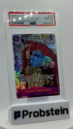 2023 One Piece OP05 Manga Alternate Art #074 Eustass "Captain" Kid PSA 10 - Image 2