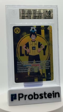2025 ONE PIECE PROMOS BVB X ONE PIECE MATCH DAY 2025 #003 MONKEY D. LUFFY BGS 10 - Image 2