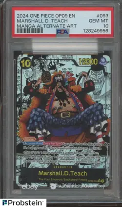 2024 One Piece OP09 En Manga Alternate Art #093 Marshall D. Teach PSA 10 - Image 1