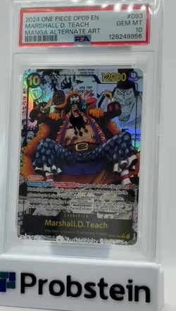 2024 One Piece OP09 En Manga Alternate Art #093 Marshall D. Teach PSA 10 - Image 2