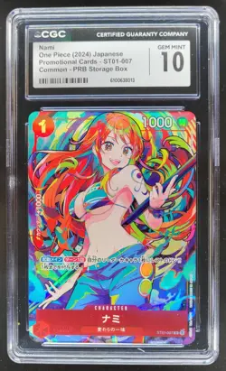 2024 ONE PIECE CCG JAPANESE NAMI PROMO ST01-007 CGC 10 E PT - Image 1
