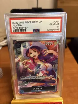 One Piece PSA 10 GEM MINT OP01-064 Foil Alvida Japanese Romance Dawn Box Topper - Image 1