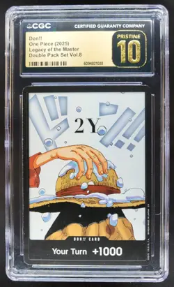 2025 ONE PIECE CCG DON!! LEGACY OF THE MASTER CGC 10 PRISTINE D PT - Image 1