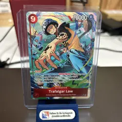 One Piece TCG English OP14-009 Trafalgar Law Alt Art Parallel - Image 1
