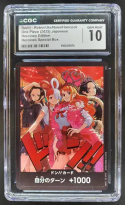 2025 ONE PIECE CCG JAPANESE DON!! ROBIN UTA NAMI HANCOCK SPECIAL CGC 10 E PT - Image 1