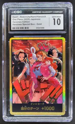 2025 ONE PIECE CCG JAPANESE DON! ROBIN UTA NAMI HANCOCK SPECIAL GOLD CGC 10 E PT - Image 1