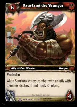 Saurfang the Younger 175/264 Epic Betrayer 2008 World of Warcraft TCG NM - Image 1