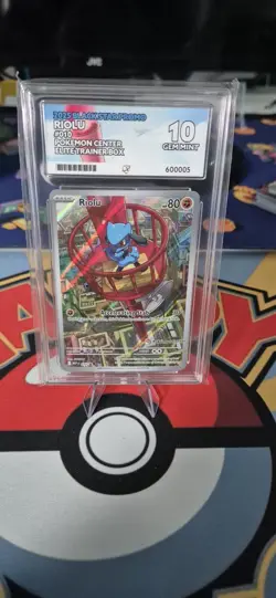 ACE 10 Riolu MEP 010 Pokemon Center ETB Promo Holo Pokemon Card - Gem Mint - Image 1