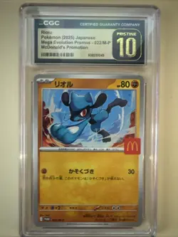 Pokemon Riolu Card 022/M-p McDonald's Promo Limited Mega JPN CGC Pristine 10 - Image 1