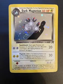 Pokemon TCG Dark Magneton 11/82 Holo Card Team Rocket Set - Image 1