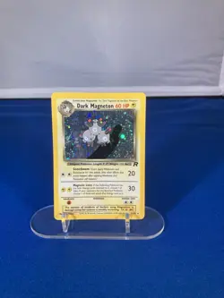 Dark Magneton 11/82 Holo Rare Team Rocket Set Pokemon Card Heavily Played - Image 1