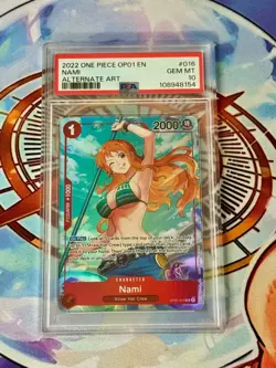 One Piece Romance Dawn OP01-016 Nami Alternate Art PSA 10 GEM MINT - Image 1