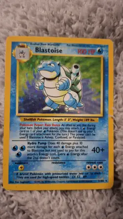 ​Blastoise Holo Rare 2/130 Base Set 2 Pokemon Card 2000 Vintage WOTC LP - Image 1