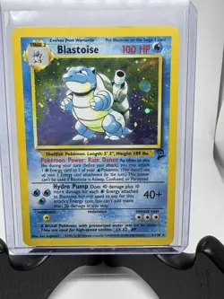 Pokemon TCG Blastoise #2/130 Base Set 2 Holo Rare Card LP Great Condition - Image 1