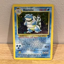 Blastoise 2/130 Holo Rare Base Set 2 Pokemon Card LP WOTC - Image 1