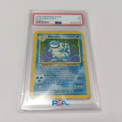 Pokemon TCG Blastoise Holo Foil Rare Card 2/130 2000 Base Set 2 PSA 5 - Image 1