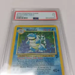 Pokemon TCG Blastoise Holo Foil Rare Card 2/130 2000 Base Set 2 PSA 5 - Image 4