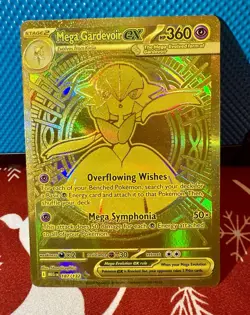 Hyper Rare Gardevoir EX 187/132 Mega Evolutions Pokemon English TCG Gold Card - Image 1